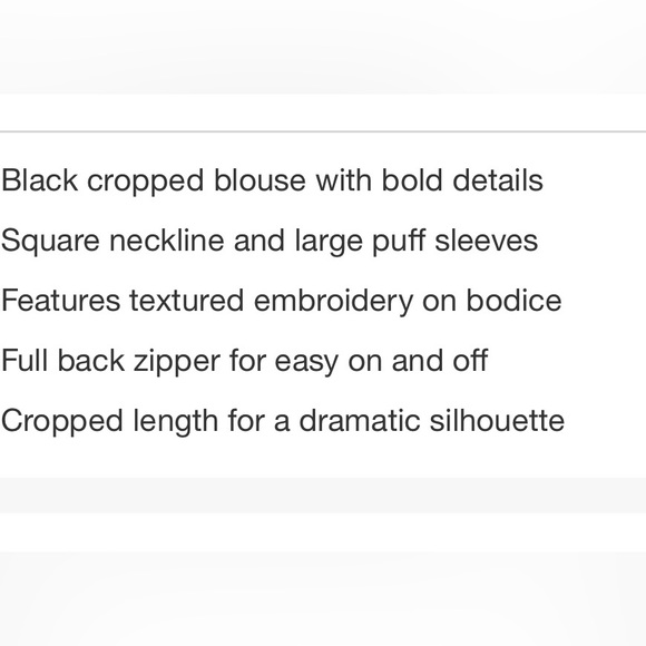 🖤Puff Short Sleeve Organza Cropped Blouse - Future Collective™ Womens Size 14🖤 - Picture 3 of 15